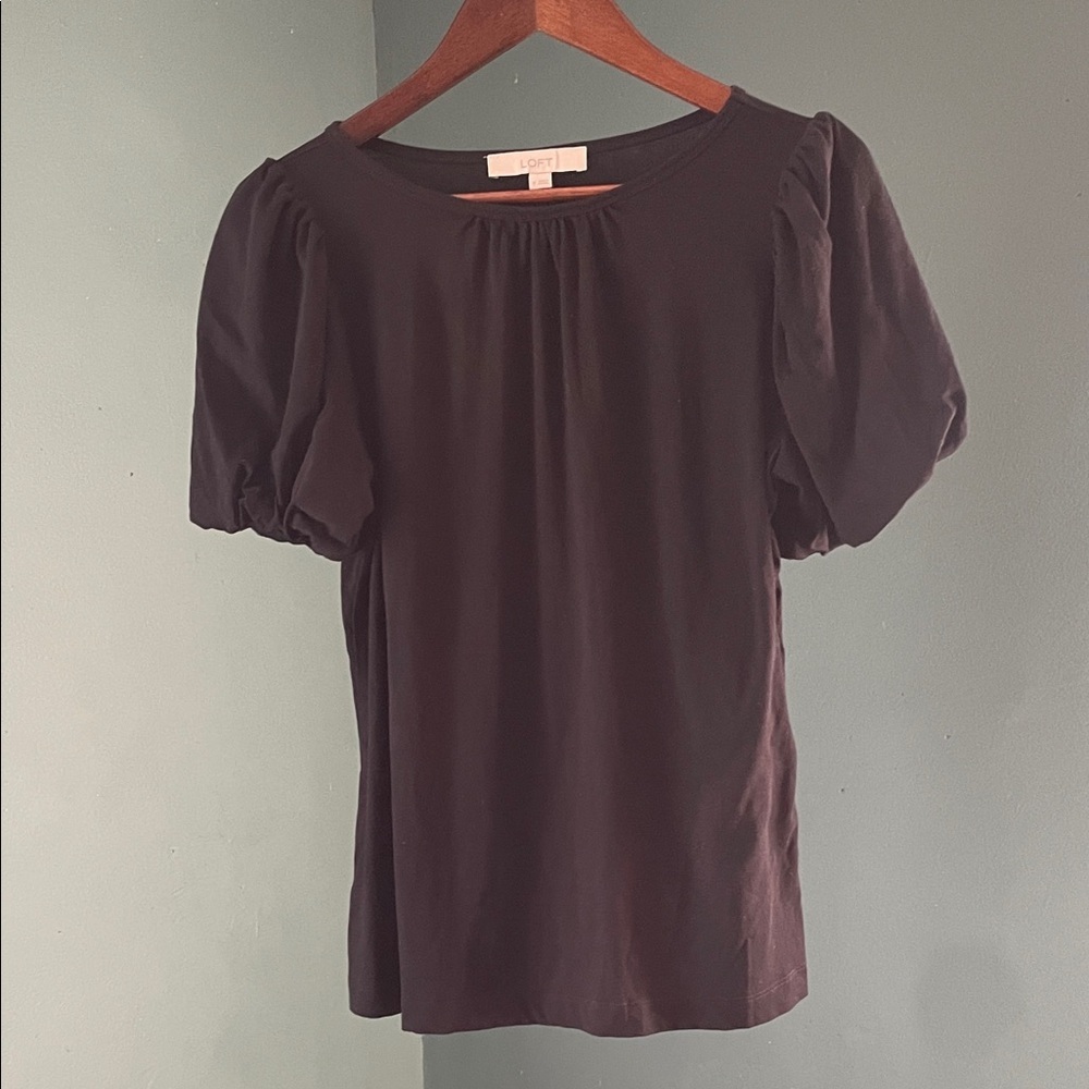LOFT Black Short Sleeve Top